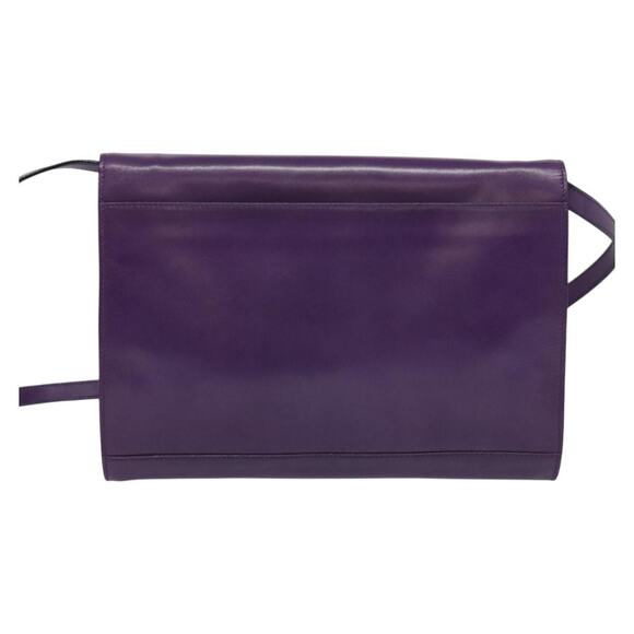 CELINE Shoulder Bag Leather Purple Gold - Picture 3 of 12
